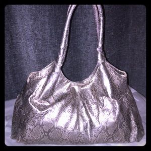 Metallic shoulder bag